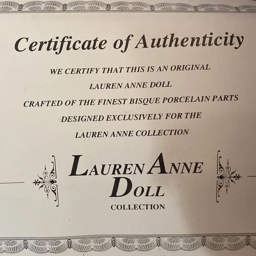 Vintage Lauren Anne doll collection‎ porcelain doll